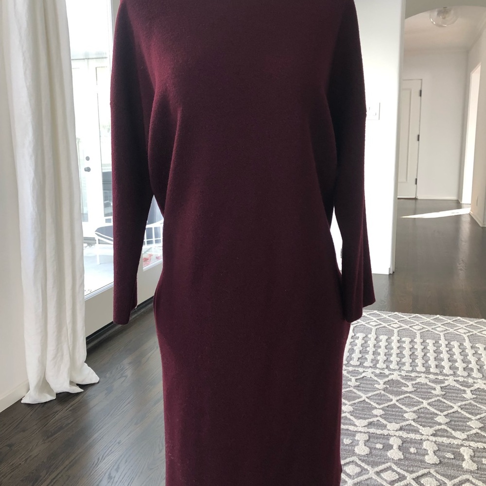 Vince Burgundy Maternity Dress.